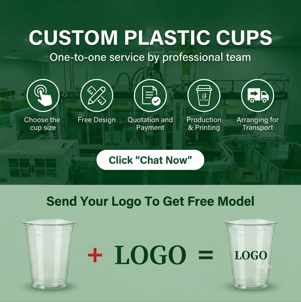 Premium PET Plastic Cups Stacked